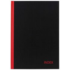 Milford Milford Notebook Indexed 100 Leaf Red/Black A5
