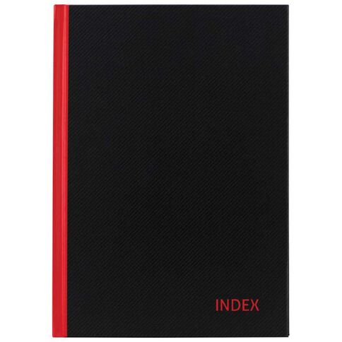 Milford Notebook Indexed 100 Leaf Red/Black A5