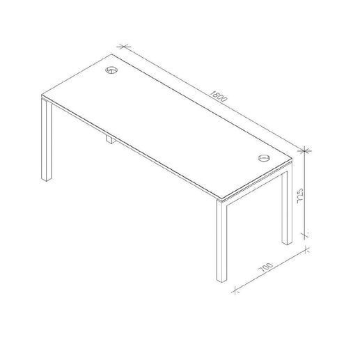 Zealand Quattro Desk 1800 x 700 Coronet Beech