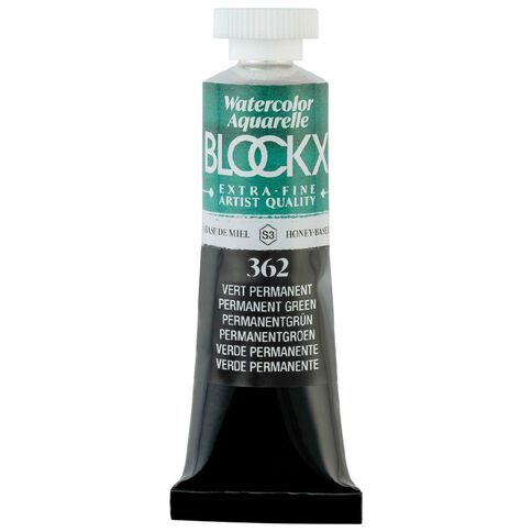 BLOCKX Watercolour Tube 15ml S3 362 Permanent Green Green
