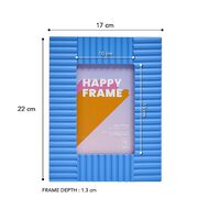 Happy Frames Mixed Ribbed 10x15 Blue