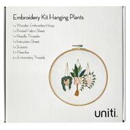 Uniti Embroidery Kit Hanging Plants 13 Pieces