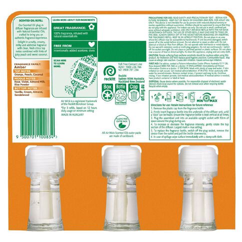 Air Wick Sweet Vanilla & Shea Butter Plug-in Refills 3 Pack
