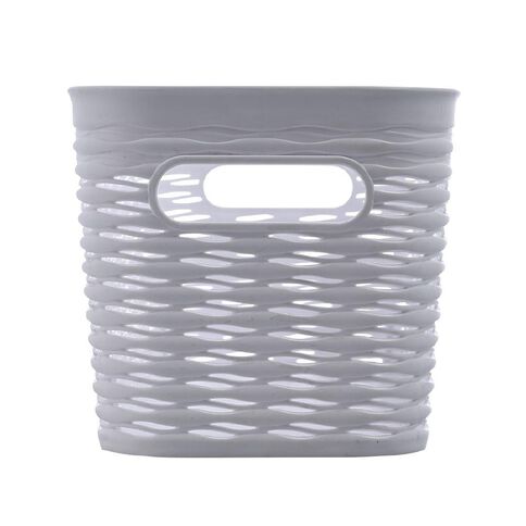 Living & Co Narrow Wave Storage Bin White 5L