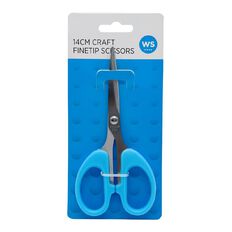 WS FineTip Craft Scissors 14cm Blue