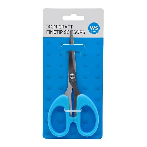 WS FineTip Craft Scissors 14cm Blue