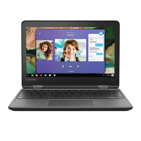 Lenovo 11.6in 300E Chromebook HD Intel Celeron N4020  4GB 32GB SSD Black