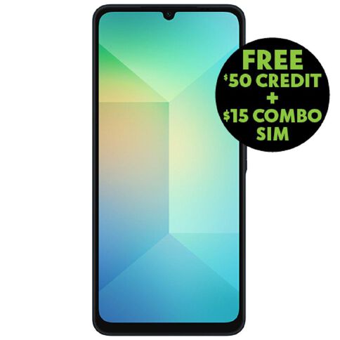 Samsung Galaxy A06 64GB with Warehouse Mobile Sim Black