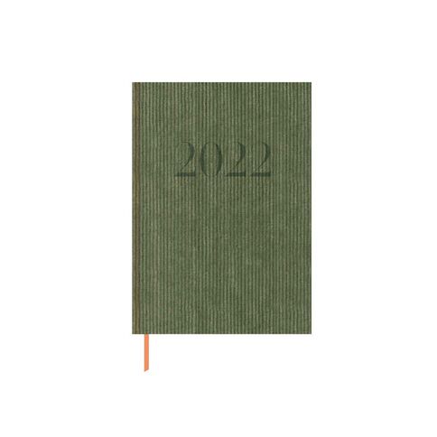 WS 2022 Diary Week To View Corduroy Assorted A5
