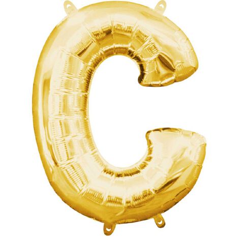 Amscan Small-Size Air Letter C Gold