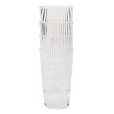 Living & Co Textured Acrylic Tumbler Clear 4 Pack