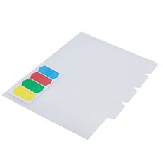 WS L Shaped Tabbed White A4