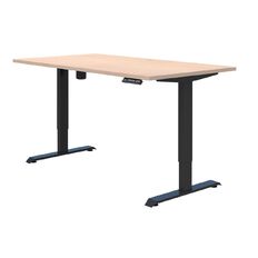 Accent Quick Ship Electric Desk Black/Refined Oak 1800 x 800