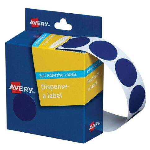 Avery Blue Dispenser Dot Stickers 24mm diameter 500 Labels