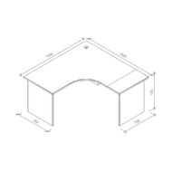 Zealand Workstation 1500 x 1500 x 700 White