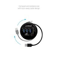mbeat USB 3.0 3-Port Hub + Sd/Micro SD Card Reader Black