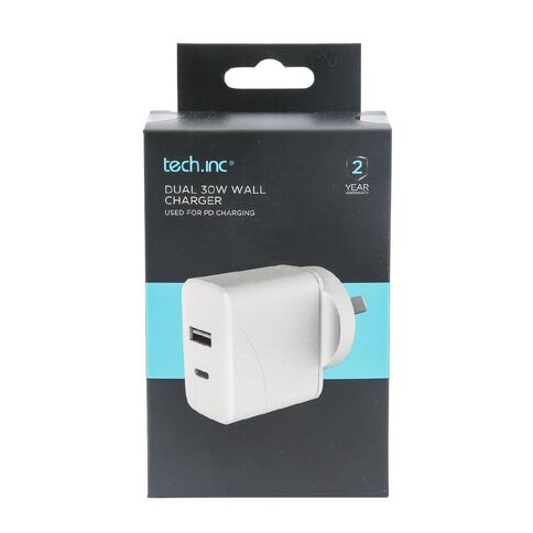 Tech.Inc Dual 30W Wall Charger