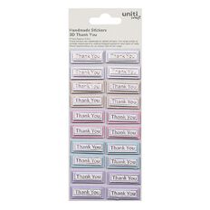 3D Handmade Embellishment - Sparkly Thank You 20Pc Little Birdie