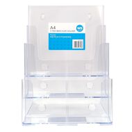 WS Brochure Holder Free Standing Clear A4