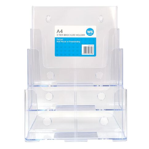 WS Brochure Holder Free Standing Clear A4