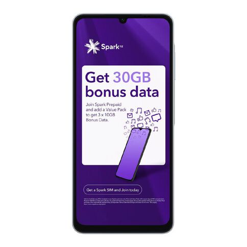 Samsung Galaxy A06 4G with Spark Sim Bundle Blue Light