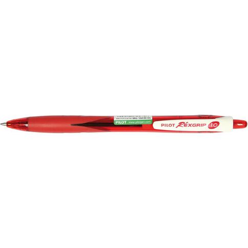 Pilot-BeGreen Rexgrip Ballpoint Pen Red Medium 1.0mm Red Mid