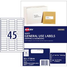 Avery General Use Labels White 4500 Labels