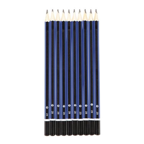 WS End Cap 2B Pencil Black 10 Pack