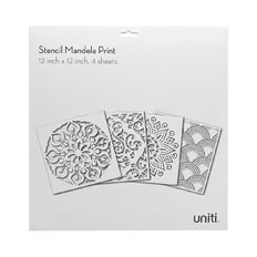 Uniti Stencils Mandela 4 Set 12 inch