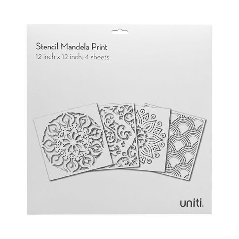 Uniti Stencils Mandela 4 Set 12 inch