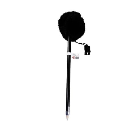 Kookie Pencil with Fluffy Top With Charm Black