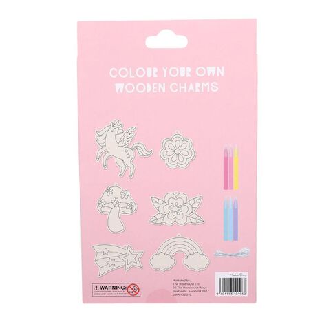 Colour Your Own Wooden Charms