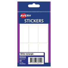 Avery Rectangle Handwritable Stickers 42 Labels White 25mm x 50mm