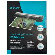 Tech.Inc Hot Laminating Pouch 80 Microns A4100 Pack