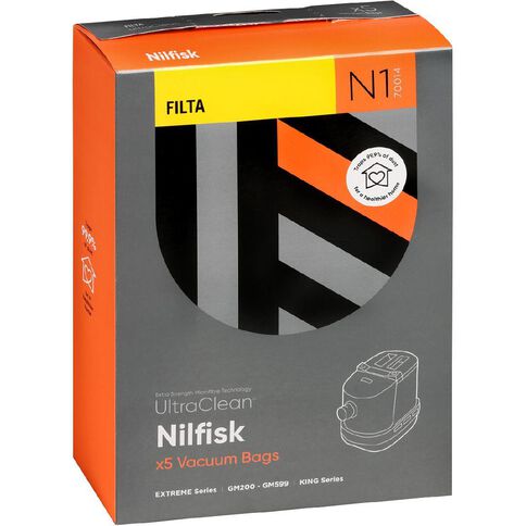 Ultra Clean Vacuum Bags For Nilfisk Gm 200 5 Pack