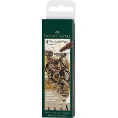 Faber-Castell 4 Pitt Artist Pens Sepia