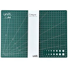 Uniti Cutting Mat 300mm x 220mm x 3mm Green A4