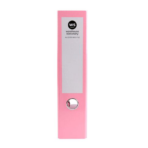 WS Lever Arch File Pink