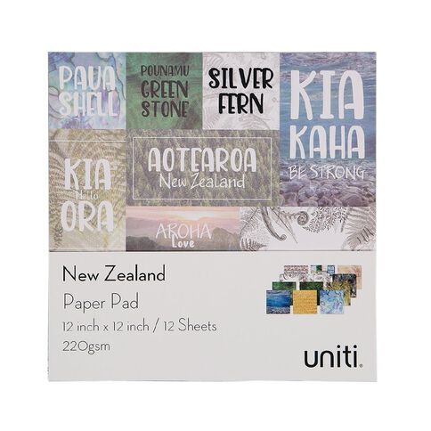 Uniti Designer Paper 12x12in 12 Sheets New Zealand