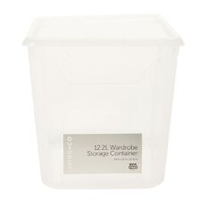 Living & Co Wardrobe Storage Clear 12.2L