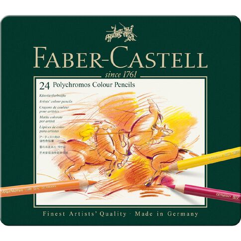 Faber-Castell Polychromos Colour Pencils Tin of 24