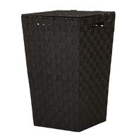Living & Co Woven Hamper Black