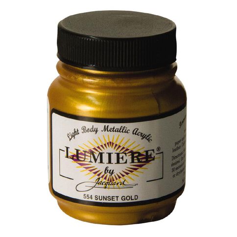 Jacquard Lumiere Acrylic Paint Sunset Gold 66.54ml