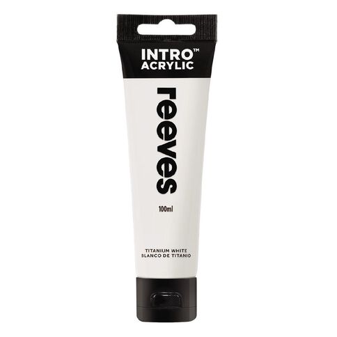 Reeves Intro Acrylic Paint Titanium White 100ml