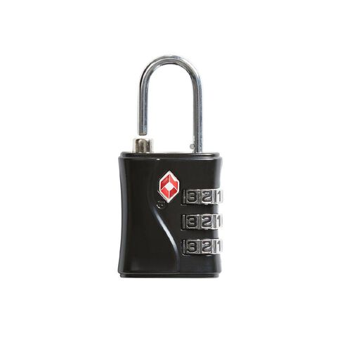 Living & Co TSA Security Padlock 3 Dial Black
