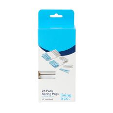 Living & Co Spring Pegs UV Stabilised Assorted 24 Pack