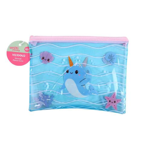 Uniti Kids Mermaid Narwhal Pencil Case