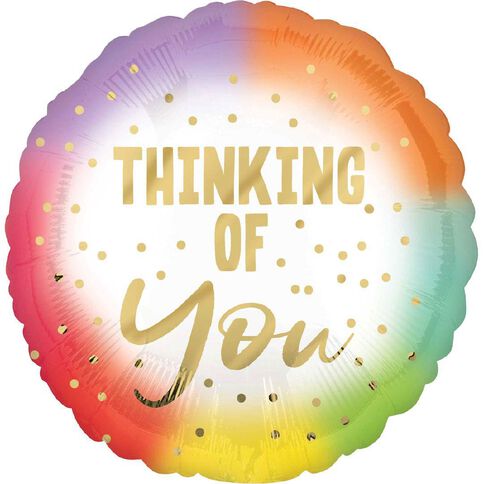 Anagram Thinking of You Ombre Foil Balloon Standard 17in