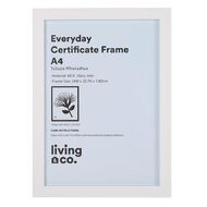 Living & Co Everyday Certificate Frame White A4