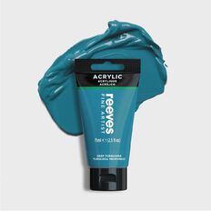 Reeves Fine Acrylic Paint Deep Turquoise 490 75ml